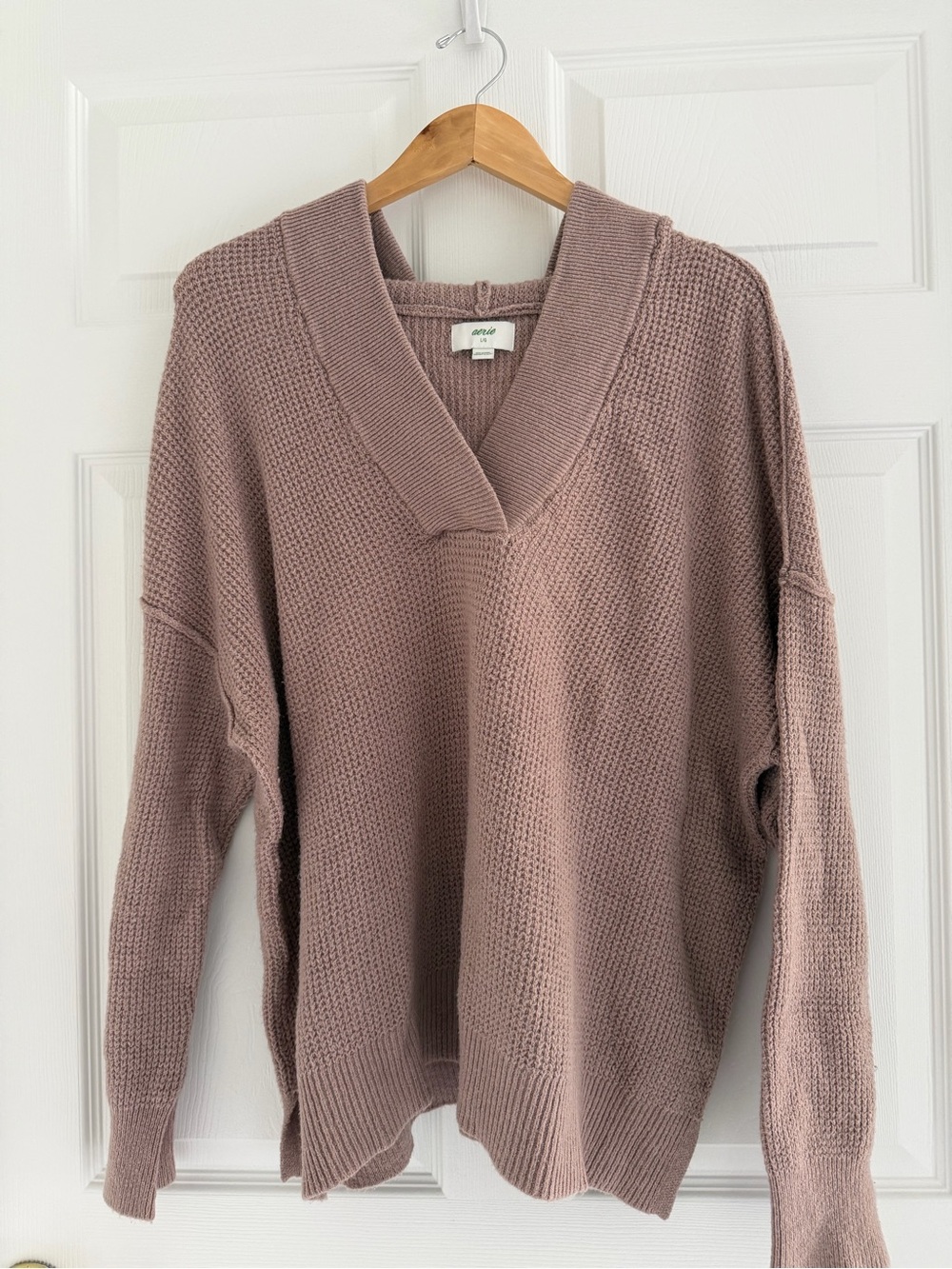 A New Day Women's V-Neck Collar Knit Sweater - Mauve